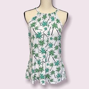 Cynthia Rowley Tropical Print Halter Top